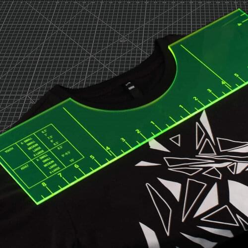T-shirt Alignment Craft Guide Ruler Fashion Drawing Template Craft Acrylic Clearly Marked Tailor Tools Set Sewing Accessories