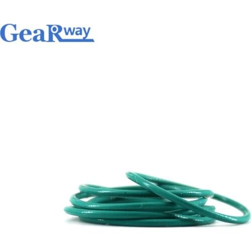 Gearway 1mm Thickness Fluorine Rubber O Ring Seal Green FKM O-ring Seal Gasket 3/3.5/4/4.5/10/11/12mm OD O Ring Sealing