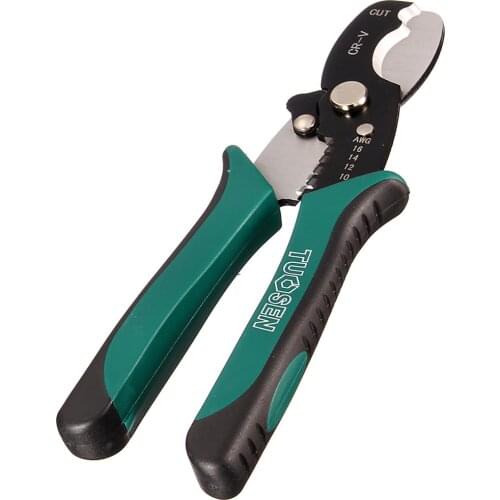 8 inch Wire Stripper Cable Cutting Scissor Stripping Pliers Cutter 1.6-4.0mm Multi Tool High-carbon Steel Handle Model Hand Tool