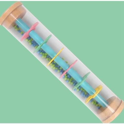 Fun Puzzle Wooden Rain Sound Bar Shake & Rattle Rain Maker Kids Sensory Toys