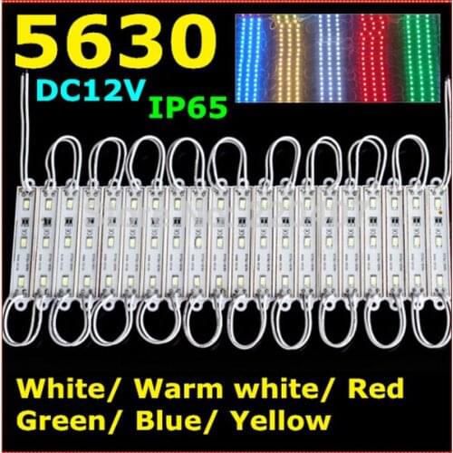 Waterproof SMD 5630 LED light module LED backlight LED module white DC12V 1.5W 3 led 45lm/led shipping free