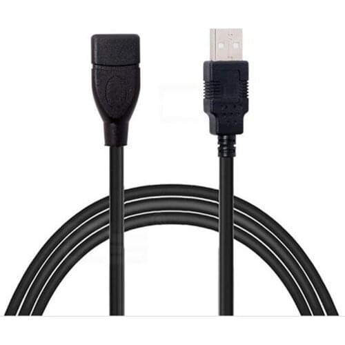 High quality straight / elbow black 0.2M 1.0M 3.0M 5.0M USB 2.0 USB-A male to USB-A female extension cable