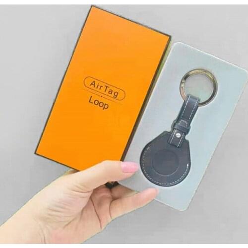 High Class Luxury Packaging Key Ring Box For Airtag Leather Cover AS302