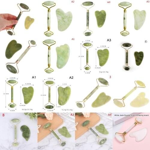 1PCS Natural Massager Face Gouache Scraper For Face Massager Jade Roller Guasha Scraper For Face Microniddle Roller Face Gua Sha