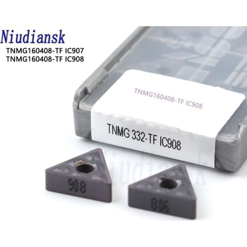 10Pcs TNMG160408 TF IC907 TNMG160408 TF IC908 Carbide Inserts External Turning Tool TNMG160408 CNC Lathe Metal Turning Tools