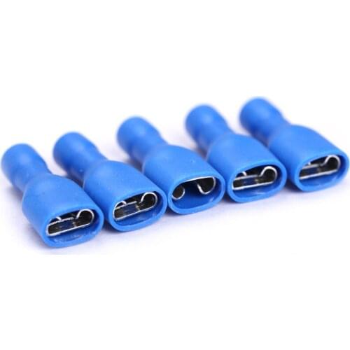 Spade 100pcs Male & Female Insulated Crimp Terminals Wire Cable Connectors Copper 15A PVC Universal New