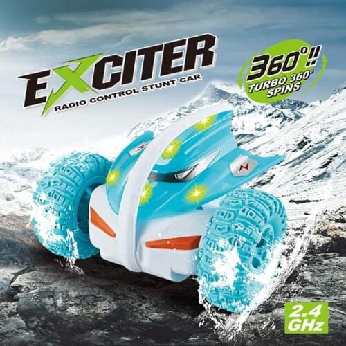 2.4G RC Car Remote Control Devil Fish Stunt Car Deformation Bouncing Car with Light Music Boy Toy Car