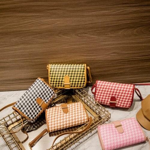 2020 Plaid Female Square Small Handbags Fashion Brand Designer Shoulder Crossbody Ladys Bag Women Purses And Handbag