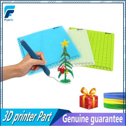 4pcs Multi-Purpose 3D Design Silicone Mat Basic Template + 10M PLA Filament 1.75mm For 3D Printer Pens Children Best Gift