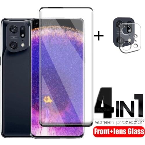 4-in-1 For OPPO Find X3 Pro Glass For Find X3 Pro Phone Flim HD Protective Glass Screen Protetor For Find X3 Pro Lens Glass 6.7"