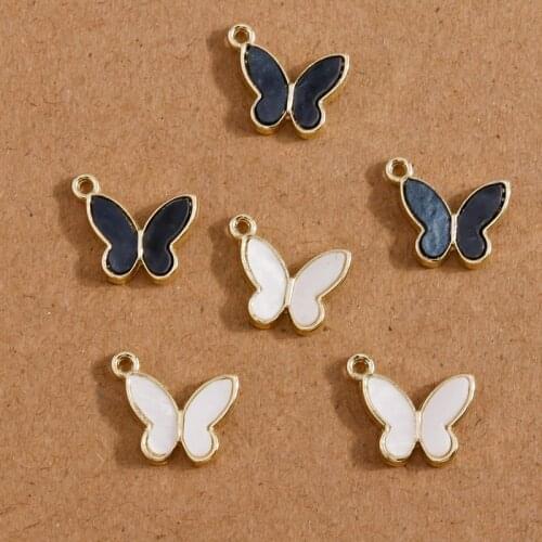 8pcs 14*11mm Acrylic Butterfly Pendant Charms for Jewelry Making DIY Earrings Necklaces Bracelets Handmade Crafts Accessories
