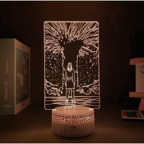 Acrylic Led Night Anime Figure Attack on Titan NIghtLight for Bedroom Decor Kids Child Toys Gift LED Table Night Light