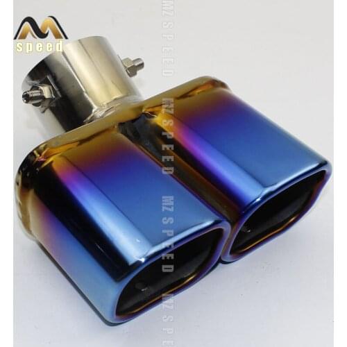 Car accessories Exhaust system Muffler Universal silver blue exhaust tip Boutique snap-type exhaust muffler