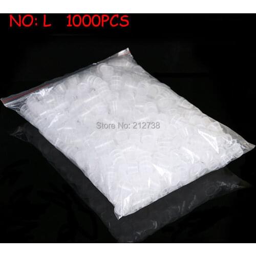 Free Shipping 1000 Pcs Big White Tattoo Ink Cups Caps15*14mm New Designed Wide Cup Base Ink Cups Tattooing Supplies