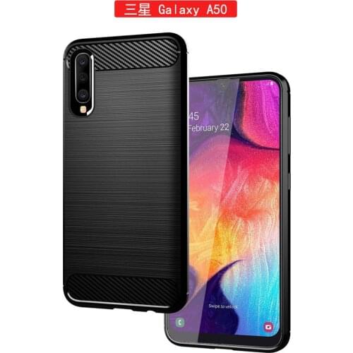 Case For Samsung Galaxy A50 Cases Silicon TPU Carbon Fiber Soft Silicone For Samsung Galaxy A50 6.4" SM-A505F/DS Cover Case
