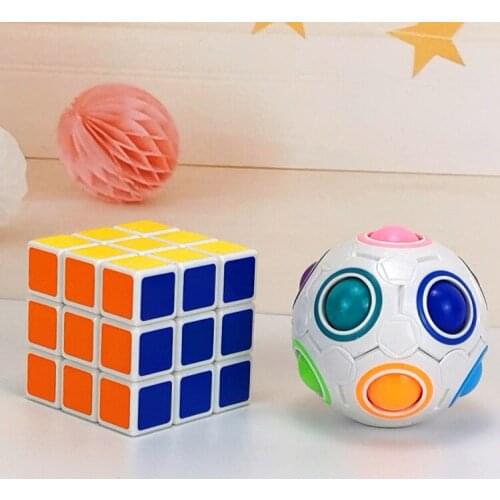 Kids Toys Anxiety Magic Cubes Packing Stress Relief Fidget Toy Pack Magic Cubes Plastic Cubos Magicos Sensory Toys BK50MF