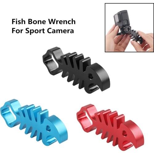 CNC Fish Bone Wrench For Gopro Hero 9 8 7 6 5 Nut Thumb Screw Knop Spanner Tool For Go Pro 9 8 7 5 Yi 4K SJCAM Eken Accessories