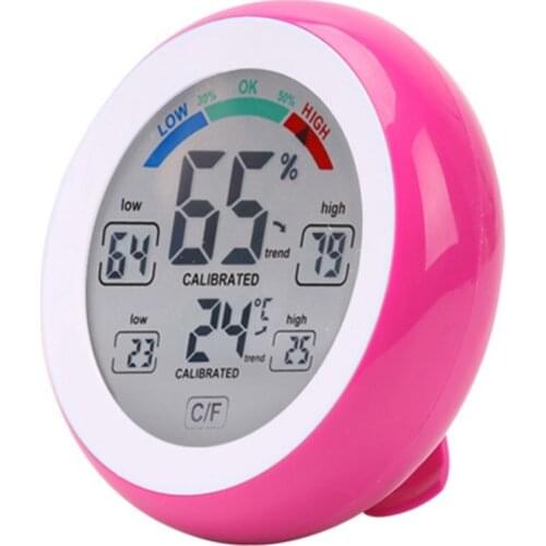 °C/°F Digital LCD Display Indoor Thermometer Hygrometer Round Wireless Electronic Temperature Humidity Meter Weather Station