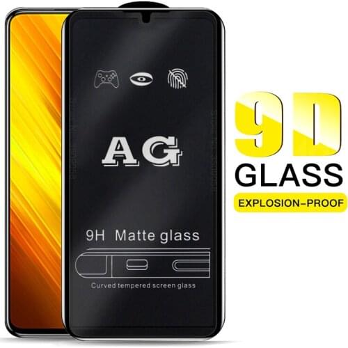 9d ag frosted matte screen protectors tempered glass for xiaomi litte pocox3 pocophone poco x3 x 3 poco-x3 nfc 2020 6.67'' film