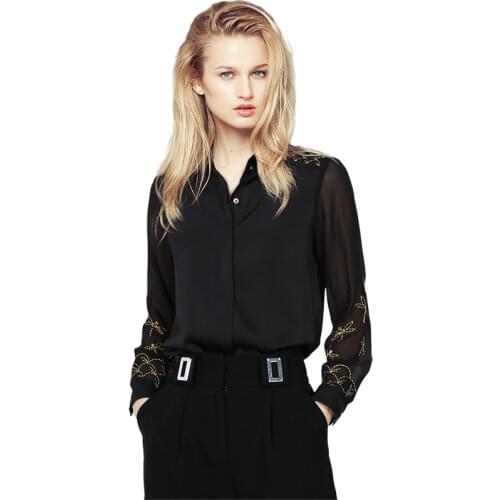 Женские черные рубашки MEI BAN China At AliExpress