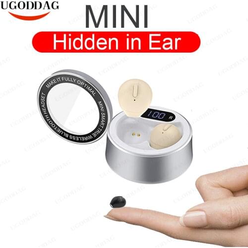 Small Mini Earpiece Invisible Wireless Bluetooth Earphones Hidden Earbuds Micro Headset With Handsfree Microphone For Lady Girls