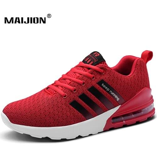 Fashion Mens Running Shoes Breathable Outdoor Sneakers Air Cushion Damping Non Slip Walking Jogging Fitness Sport Footwear