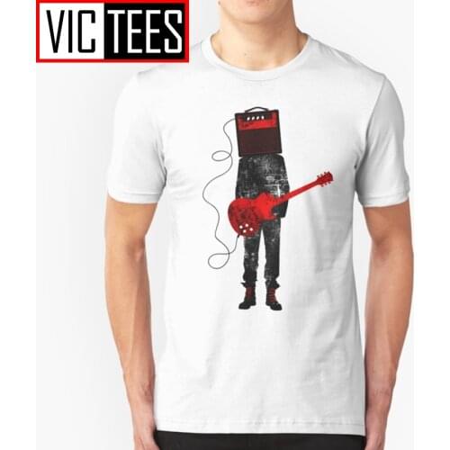 Men T Shirts Amplified Acoustic Electric Guitars Rock Music Man Slim Fit Tee Shirts New High Quality Adult Offensive