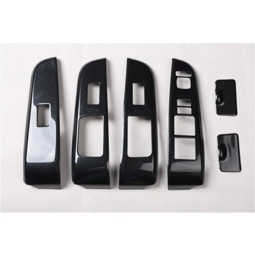 Car Interior Window Lift Switch Panel Cover Trim Frame Sticker For Toyota Camry 2012-2016 Car Styling Accessories