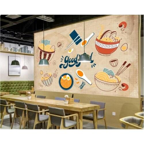 3d wallpaper custom photo mural Modern Dining Gourmet Noodle House Restaurant decor 3d wall murals wallpaper in the living room
