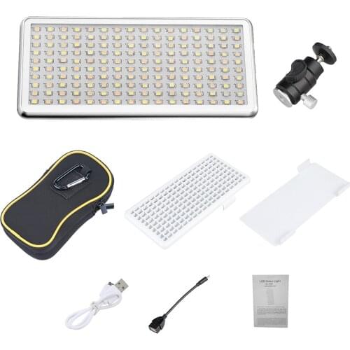 NiceFoto SL-120A 3200K-6500K CRI 96+ LED Video Light Lamp Panel Photography Fill Light w/ Ballhead for Video Studio Wedding Live