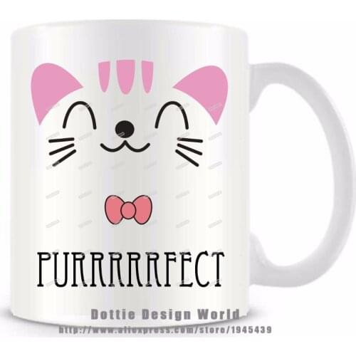 New Arrival Cut Cat funny novelty travel mug Ceramic white coffee tea milk cup Personalized Birthday Christmas Valentines gifts