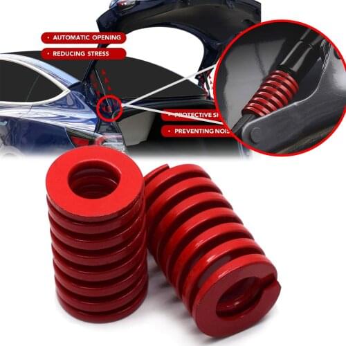2Pcs 25mm OD Die Spring For Rear Trunk Tailgate Strut Support Left Bars Red For Tesla Model 3 2018 2019 2020