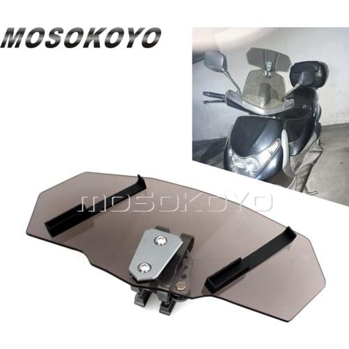 Adjustable Clip On Windshield Extension Spoiler Motorcycle Windscreen Air Deflector For BMW Honda Suzuki Yamaha Kawasaki Benelli