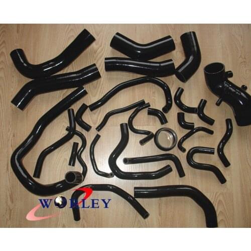 FOR 26PCS SILICONE TURBO HOSE TOYOTA SUPRA MK3 MA70 7MGE/7MGTE/7M-GT BLACK