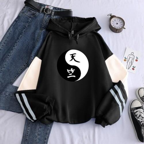 Anime Tokyo Revengers Tenjiku Logo Hooded Sweatshirt Men Women Funny Cartoon Winter Long Sleeve Casual Patchwork Hoodies Tops