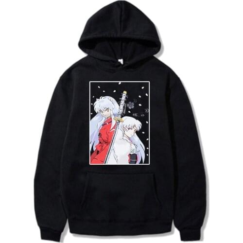 Inuyasha Anime Sweatshirts Streetwear Couple Hoodies Man Unisex Fashion Hooded Clothes Tops for Teens Boy Girl Gifts