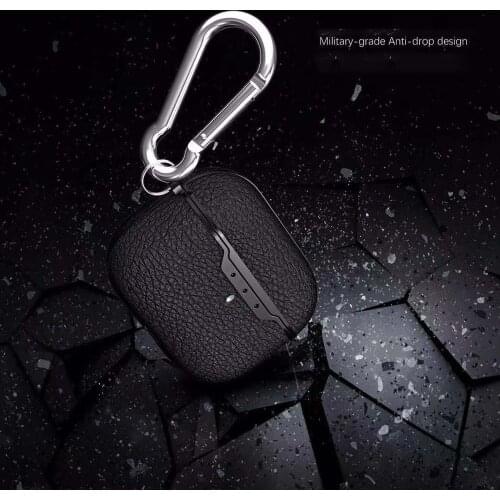 Ultra-thin Litchi Silicone Bluetooth Wireless Earphone Case For Apple AirPods Pro Charger Box Shockproof Protection Cover Funda