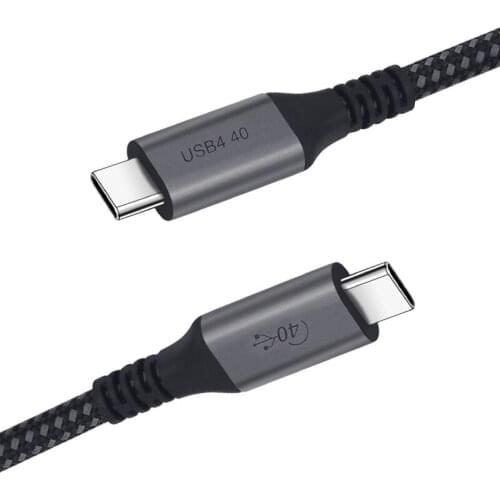 USB4 Nylon Braided Cable 40Gbps 100W Thunderbolt 3 Dock Cable 5K/4K@60Hz 40G Thunderbolt 3 USB C PD 5A Fast Charging Data Wire