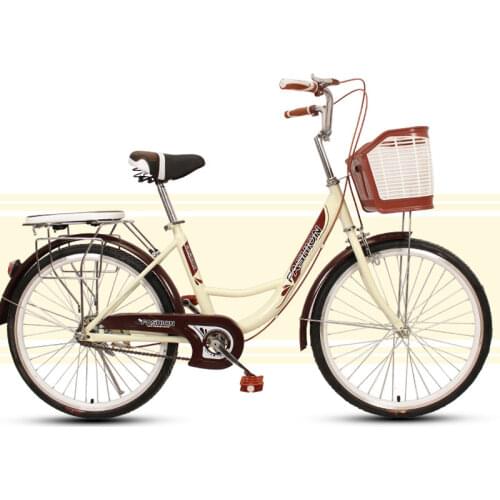 Commuter Bike Lightweight Travel Woman Adult Vintage Retro City Student Man Bicycle Single Speed New