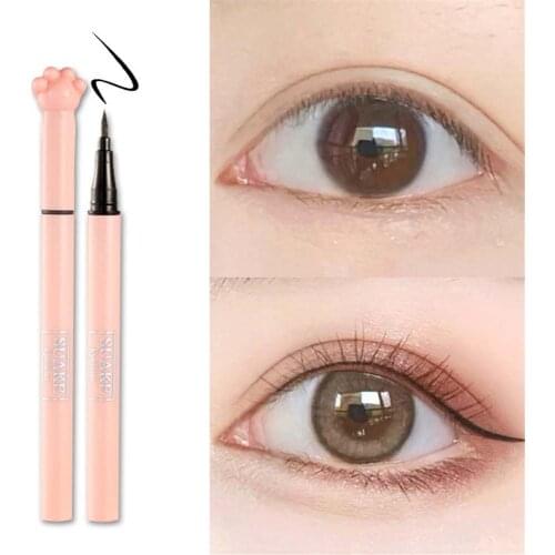 Waterproof Long-lasting Eyeliner Sweat-proof Not Easy to Smudge Cat Claw Shape Liquid Eyeliner Pen Eyes Makeup Cosmetic Tools