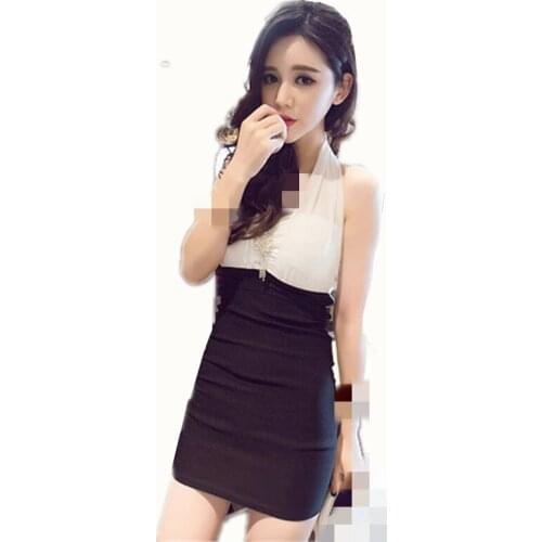 ZB1720 2020 Summer new women short section nightclub tight fashion sexy backless wrap hip dress cheap wholesale