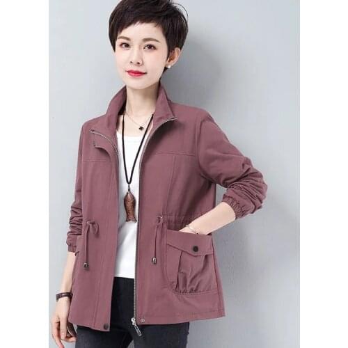 New Spring Autumn Women Jacket Long Sleeve Casual Basic Coat Windbreaker Female Short Jacket Outerwear Plus Size 4XL