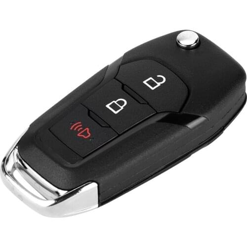 1 pc Car ABS Smart Remote Key Keyless Remote Flip Car Key Fob for Ford 2015 2016 2017 2018 2019 F-150 F-250 F-350 5923667 Black