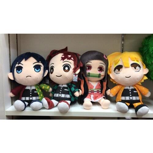 25cm Demon Slayer Kimetsu No Yaiba Cosplay Props DIY Tanjirou Nezuko Doll Cartoon Peripheral Gift Plush Toy Baby Doll