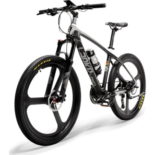26inch Electric Bike Carbon Fiber Frame 240W Mountain Bike Torque Sensor System Oil and Gas Lockable Suspension Fork ebike