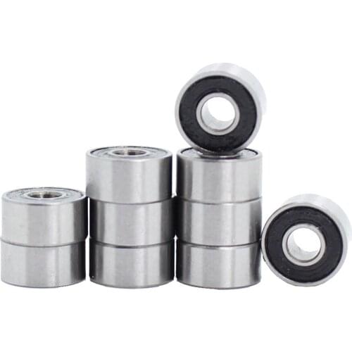 693RS Bearing ABEC-3 ( 10 PCS ) 3*8*4 mm ABEC-3 Hobby Electric RC Car Truck 693 RS 2RS Ball Bearings 693-2RS Black Sealed