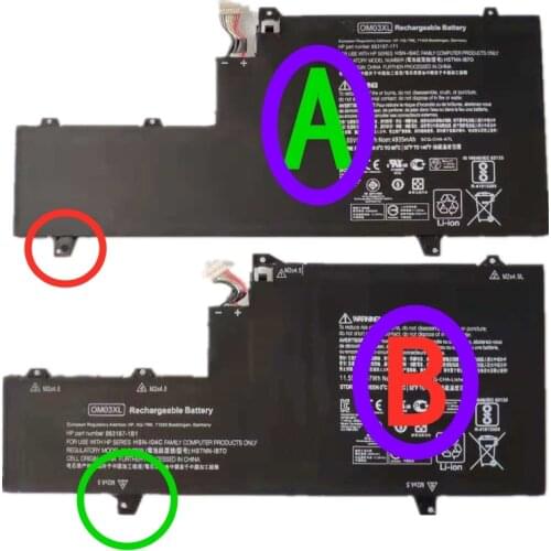 New OM03XL HSTNN-I04C HSTNN-IB70 863167-171 863280-855 863167-1B1 Laptop Battery For HP EliteBook X360 1030 G2 11.55V 57Wh