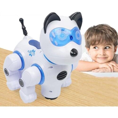 Wireless Remote Control Intelligent Machine Dog Early Education Puzzle Electric Toy Dog Touch Sensor Children Electronic Pet