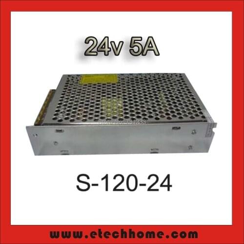 120W 24VDC 5A Single Output Switching Power Supply of Stepper motor NEMA 8 11 14 15 17 Frame 20 28 35 39 42mm for CNC Route Kits