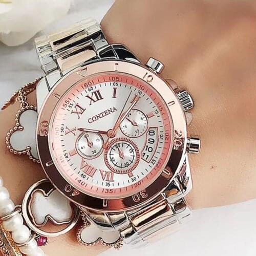 Zegarek damski montre femme 2020 Womens Watches Ladies Quartz Watch Relogio Feminino Original Famous Brand Contena Geneva Watch